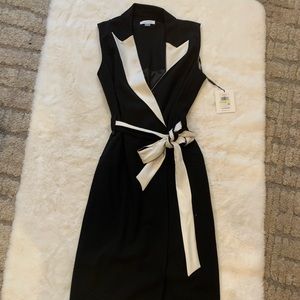 Calvin Klein belted sleeveless dress